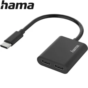 Hama 2in1 Audio/Power Adapter 3.5MM+USB-C Adapter/Hubs (00200319)