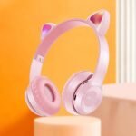 【Powerful function】 This children headphones girls has both Bluetooth 5.0 function and 3.5mm plug-in function, giving you more choices and worry about running out of power. Suitable for children over 7 years old. (Note: After plugging in the headphone cable, the indicator light on the headphone is off, and the cat ear LED light is off. At this time, all the buttons on the headset are inoperative, including cutting songs, adjusting the volume, etc.) 【Powerful】 This headset has both Bluetooth 5.0 function and 3.5mm plug-in function, giving you more choices and no need to worry about running out of power. 【Diverse application scenarios】 This earphone can be used at home, school or travelling. Can be used for kindle fire, PC, TV, Laptop, Compatible With PS4, PS5, Xbox, Switch, etc. 【Insert able TF card】 Insert this over-ear headset to use without setting, no need to connect electronic equipment, just download the data you want to listen to on the TF card, just like listening. 【Cute cat ears and colourful flashing light design】 The cute design of this headset can not only capture the hearts of children easily but also add fun when they listen to music, watch videos or movies.