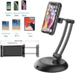 Desktop Mobile Phone Stand Tablet Holder Creativity Bluetooth Speaker Cell Phone Stand Dock with USB Charging Ergonomic Design for Work Study Watch Movies Play games Live Broadcast,Gray