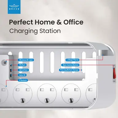 Second image of Brave Wireless Management PowerStrip Box 15W