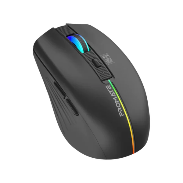 2.4GHz Wireless Ergonomic Optical Mouse with LED Rainbow Lights