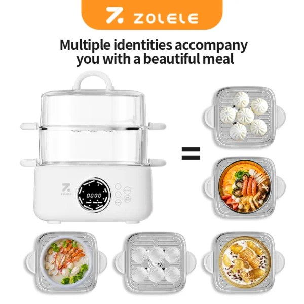 Second image of Mi Zolele Electric Steamer 9.3L (ES931) White