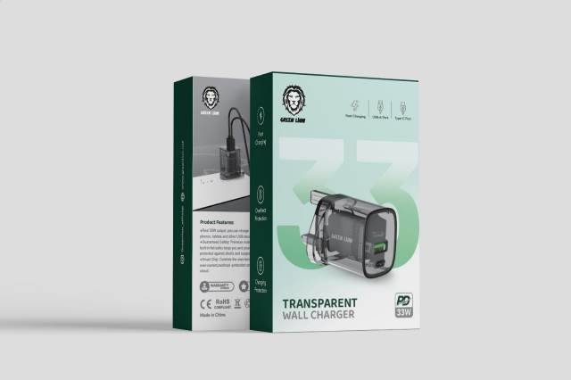 Second image of Green Lion Transparent Wall Charger PD33W