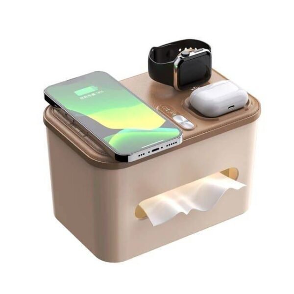 Second image of 3 IN 1 Tissue Box & Wireless Charger & Night Light