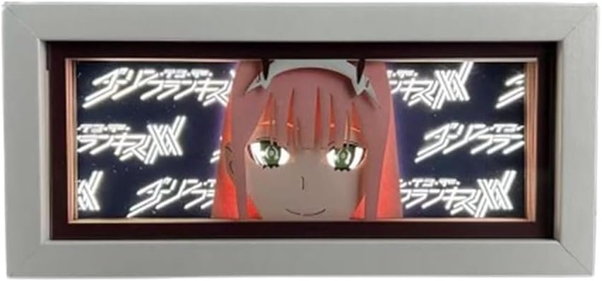 Anime Lamp Zero Two Figure, Table Lamp for Anime Enthusiasts, RGB Multi Color Light, Night Light for Room Decor, Unique Anime Desk Decor