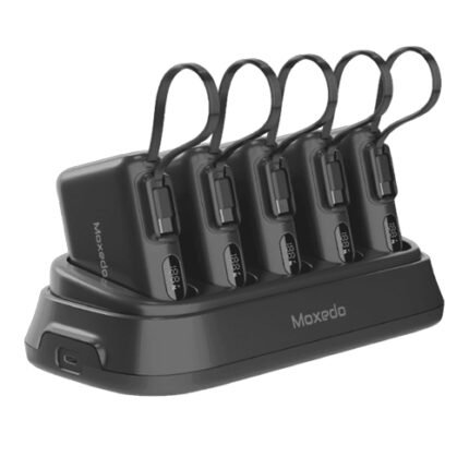 Moxedo Combo 5x 10,000 mAh Power Bank with Charging Dock 20W Power Delivery-black