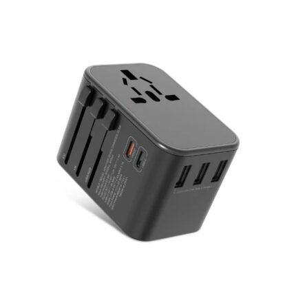 Multifunction Travel Adapter ( 3 USB Port / 2 USB- C ) PD 20W - Black