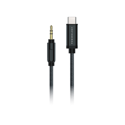 Powerology Braided Audio Type-C to 3.5mm AUX Cable - 1.2m / 4ft