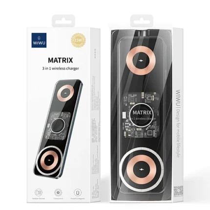 Wiwu Matrix 3in1 Wireless Charger 15W - Black