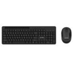 Porodo Wireless 2.4G+BT Keyboard with Pen/Phone Tray and Mouse - Black