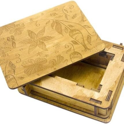 Wooden Labyrinth Puzzle Box – Brain Teaser with Secret Compartment | Unique Gift & Mind Challenge – Button