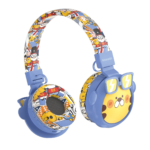 Moxedo Junior Wireless Stereo On-Ear Headphone for Kids with Built-In Microphone (Junior Tiger)-blue