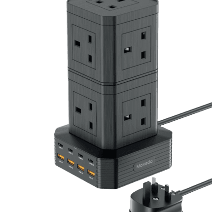 Moxedo Smart Hub Power Strip 17 in 1, 9 AC Sockets / 4 USB-C / 4 USB-A Ports 3250W GaN Charging Station with 2m Power Cord