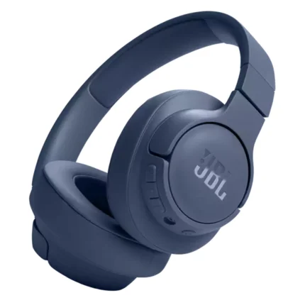 JBL Tune 720BT Wireless Over-Ear Headphones, Pure Bass Sound, Bluetooth 5.3, 76H Battery, Hands-Free Call, Multi-Point Connection, Foldable, Detachable Audio Cable - Blue, JBLT720BTBLU, Standard