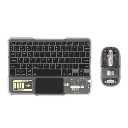 Green Lion Transparent Duo Wireless Keyboard & Mouse - Black