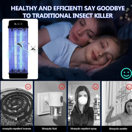 Powerful 3800V Mosquito Killer Trap – Dual 20W UV Bug Zapper for Indoor & Outdoor Insect Control