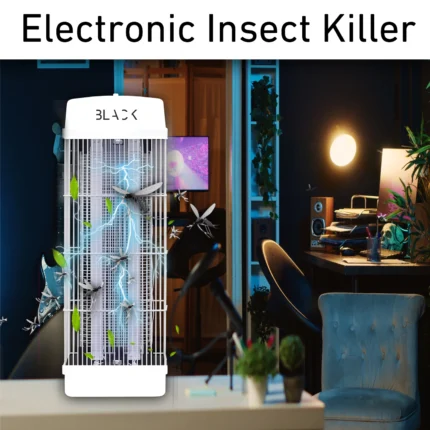 Powerful 3800V Mosquito Killer Trap – Dual 20W UV Bug Zapper for Indoor & Outdoor Insect Control – white