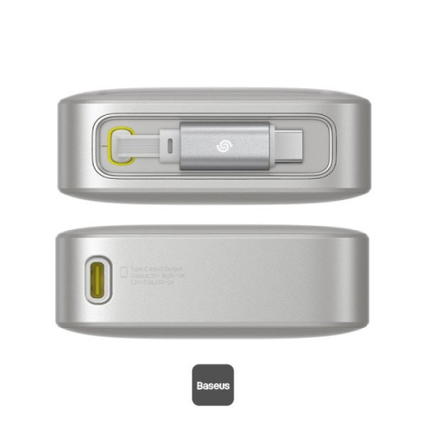 Baseus Free2Pull Power Bank w/Retractable USB-C Cable 10000mAh 30w - Image 2