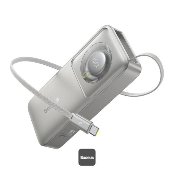 Baseus Free2Pull Power Bank w/Retractable USB-C Cable 10000mAh 30w