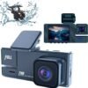 Camera for Cars Daily Deals 2-Inch Display Screen High-Definition 1080p Driving Recorder with Three Lenses Displaying The Same Parking Monitoring Loop Recording and Reverse Image Dash Cam