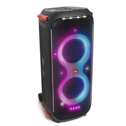 JBL PartyBox 710 Portable Indoor and Outdoor Party Speaker with Built-In Lights, IPX4 Splashproof Design, Deep Bass and Robust Wheels, in Black