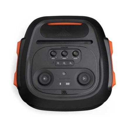 JBL PartyBox 710 Portable Indoor and Outdoor Party Speaker with Built-In Lights, IPX4 Splashproof Design, Deep Bass and Robust Wheels, in Black