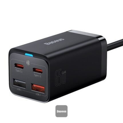 Baseus 65W GaN3 Pro USB Charger PD Fast Charger Adaptor Desktop - Black