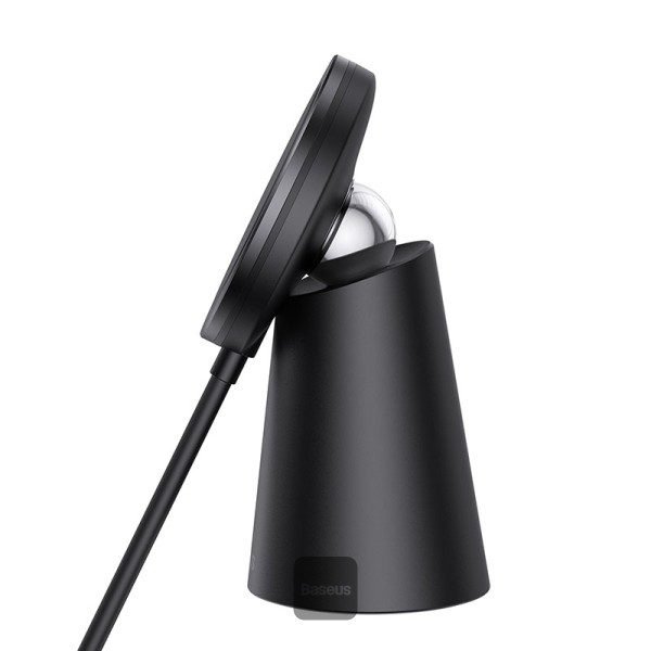 Baseus Magnetic Wireless Charger Phone Holder - Black - Image 2