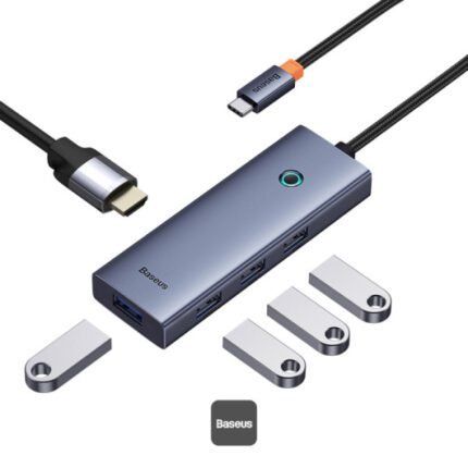 Baseus Flite Series 5-in-1 USB-C Hub - Grey
