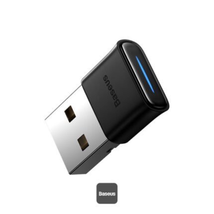 Baseus BA04 Mini Bluetooth Adapter for PC, USB 5.0 Wireless Bluetooth Dongle Receiver - Black