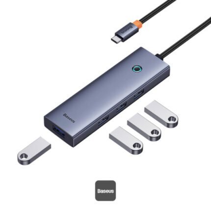 Baseus UltraJoy Series 4-in-1 USB-C Hub To USB 3.0 Extention - Grey