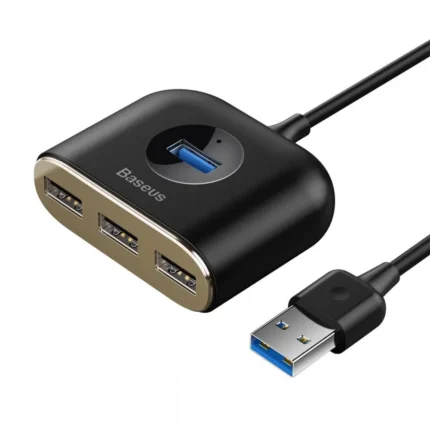 Baseus Square Round 4in1 USB Hub Adapter - Black