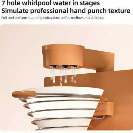 rovami Automatic/Manual Drip Coffee Maker 300ml Detachable Water Tank Constant Temperature Book Shaped 400W Pour Over Coffee Maker with Paper Filter