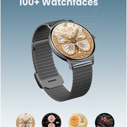 Moxedo Glory Smart Watch for Women 1.43” Amoled HD Display Fitness Watch Real Time Health Monitoring, 100+ Watch Faces, 120+ Sports Modes Fitness Activity Tracker for iOS and Android (Black)