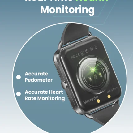 Moxedo Luna Smart Watch 1.65 AMOLED Display, Bluetooth Calling, Black