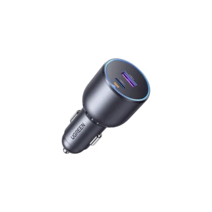 Ugreen 2-Port Fast Car Charger 63W - Gray