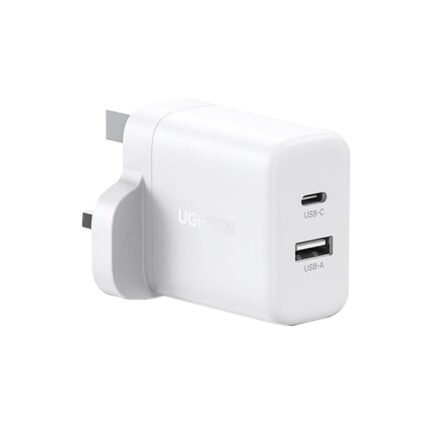 Ugreen 2-Port Fast Charger UK 20W - White