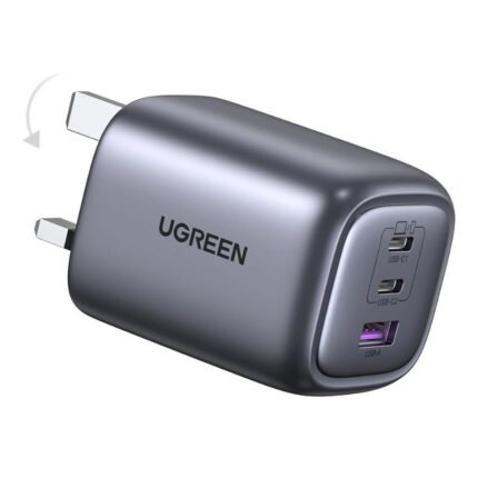 UGreen Nexode 65W 3-Port PD GaN Fast Charger - Gray
