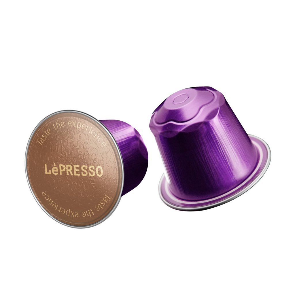 LePresso Aluminum Coffee Capsules for Nespresso – Intenso Blend, 10 Capsules