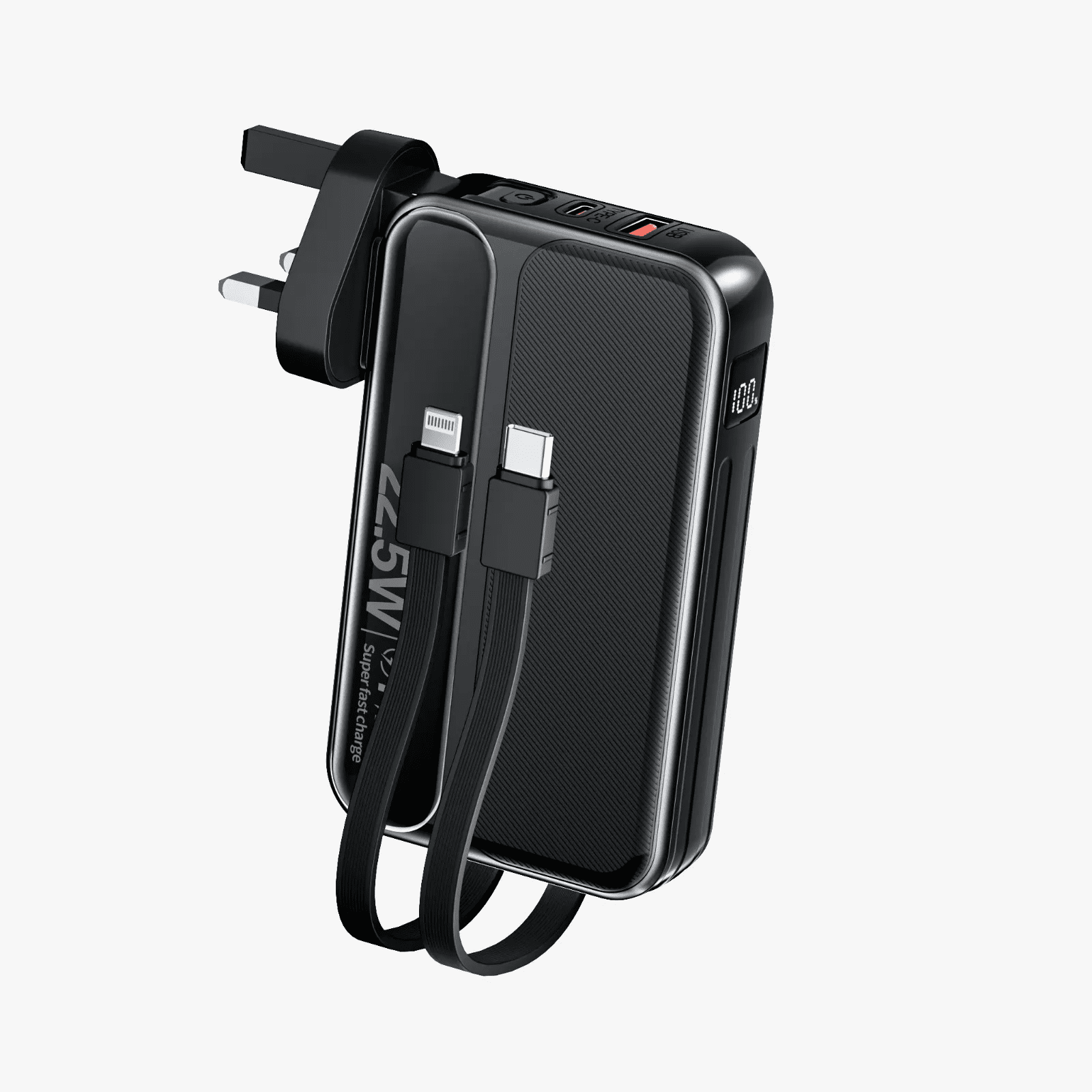 Green Lion Charge Mate Power Bank 10000 mAh PD 22.5W - Black