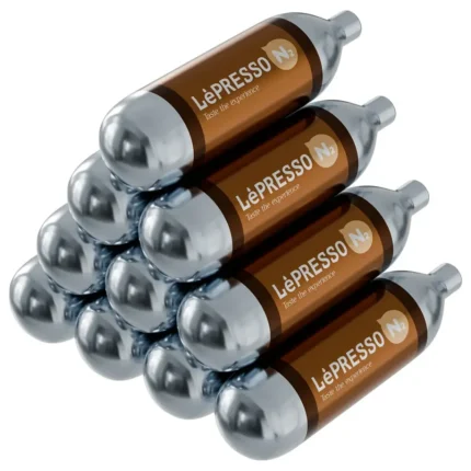 Lepresso N2 Cylinder Nitro Chargers for Coffee - Silver