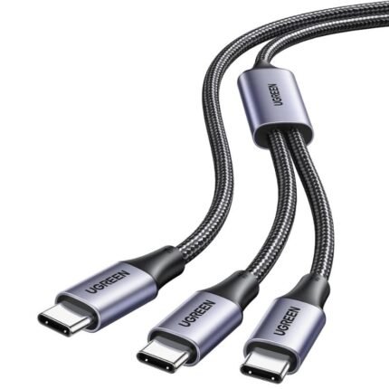 UGREEN USB-C To 2 USB-C 2-In-1 100W Braided Cable 1.5M - Gray
