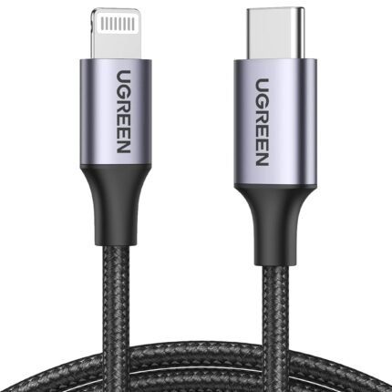 UGREEN USB-C to Lightning PD Fast Charging Cable Braided 60W 2M - Black